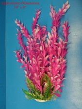 PLASTIC PLANT HEAVY BASE 34354 AQUARIUM DECORATION Approx. 14"L x 8"W