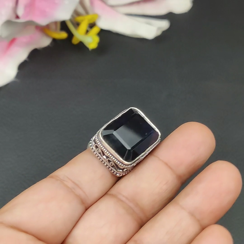 London Blautopas Edelstein Vintage Schmuck 925 Sterling Silber Böhmischer Ring - Video 1 von 1