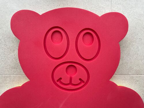 Teddy Bear Shaped Swimming Float Pink &Yellow, Raft Aqua Pool Water Fun Playing - Picture 4 of 6