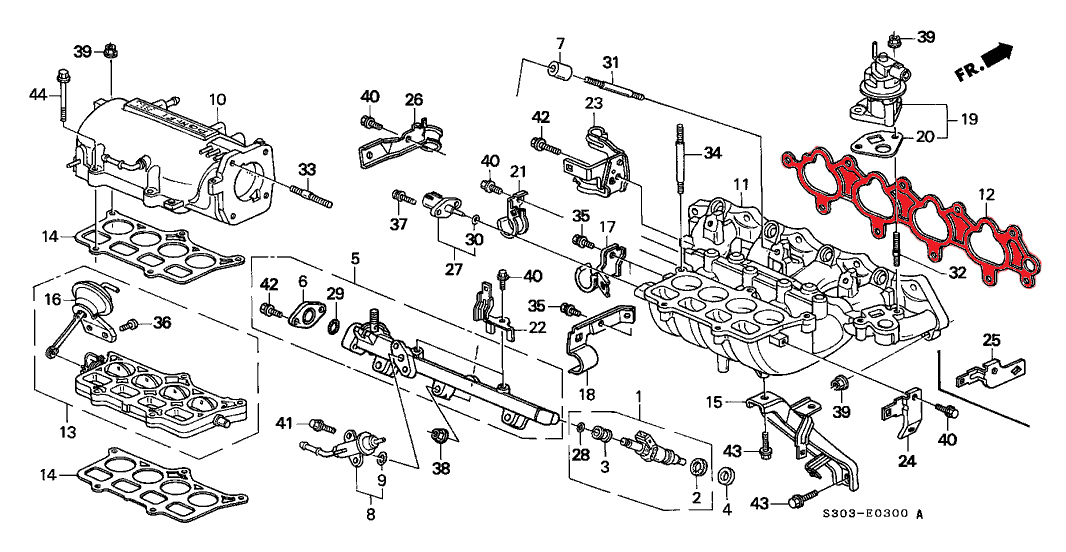 Thermal Intake Manifold Gasket Prelude Accord 9201 H22A w/72MM Gasket