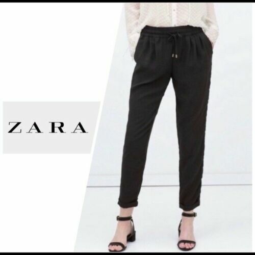 Zara Women Drawstring Paper Bag Tapered 