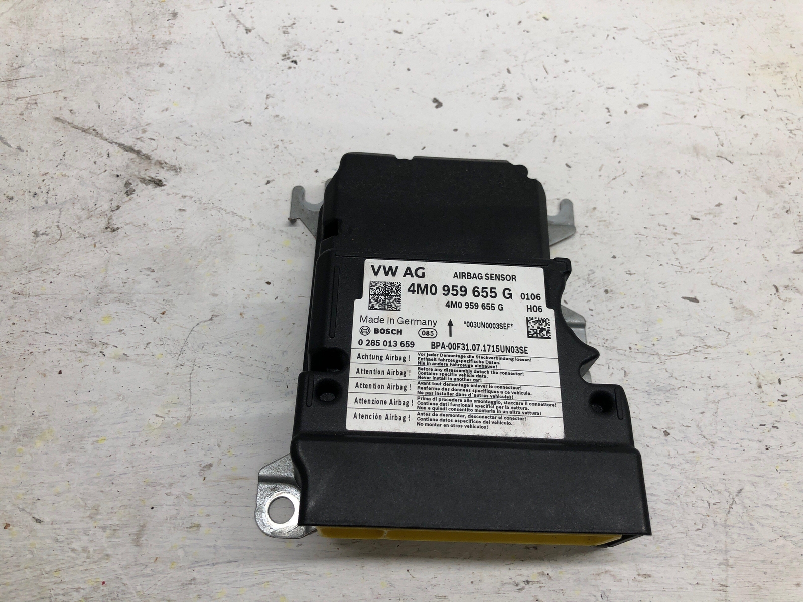 2016-2020 BENTLEY BENTAYGA BAG CONTROL MODULE UNIT 4M0959655G *GOOD*