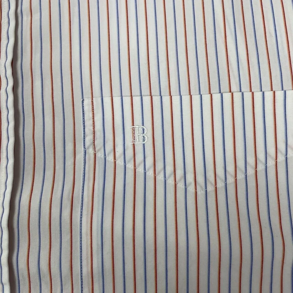 Camisa Balmain Homme Para Hombres Blanco Rayas Manga Larga Algodón Vestido Inteligente 16 41 Grande Foto 2 de 4