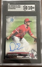 2017 Bowman Chrome 1st Prospect #CPA-DF David Fletcher RC Auto SGC 10/10 🔥