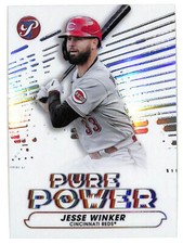 2022 Topps Pristine Jesse Winker Pure Power insert card Reds