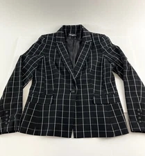 Karl Lagerfeld Paris Window Pane black and white blazer Jacket Professional
