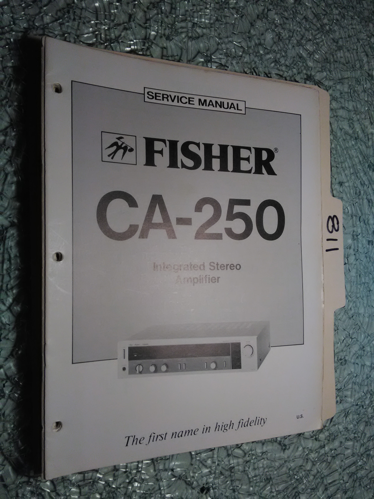 Fisher CA-250 Stereo Amplifier Original Service Manual & Repair Guide