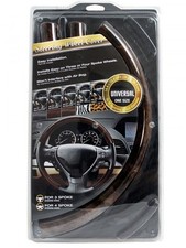 Steering Wheel Cover Oak Wood Grain Universal Snap-on Designed