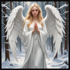 30 Custom Winter Angel Personalized Address Labels