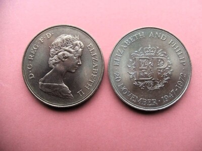 Pièce Commémorative Elizabeth Et Philip 1947-1972 - Année 1972 - Vintage Collection