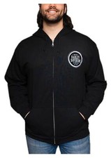 Harley-Davidson Men's Divided H-D Zip-Up Fleece Hooded Sweatshirt - Black
