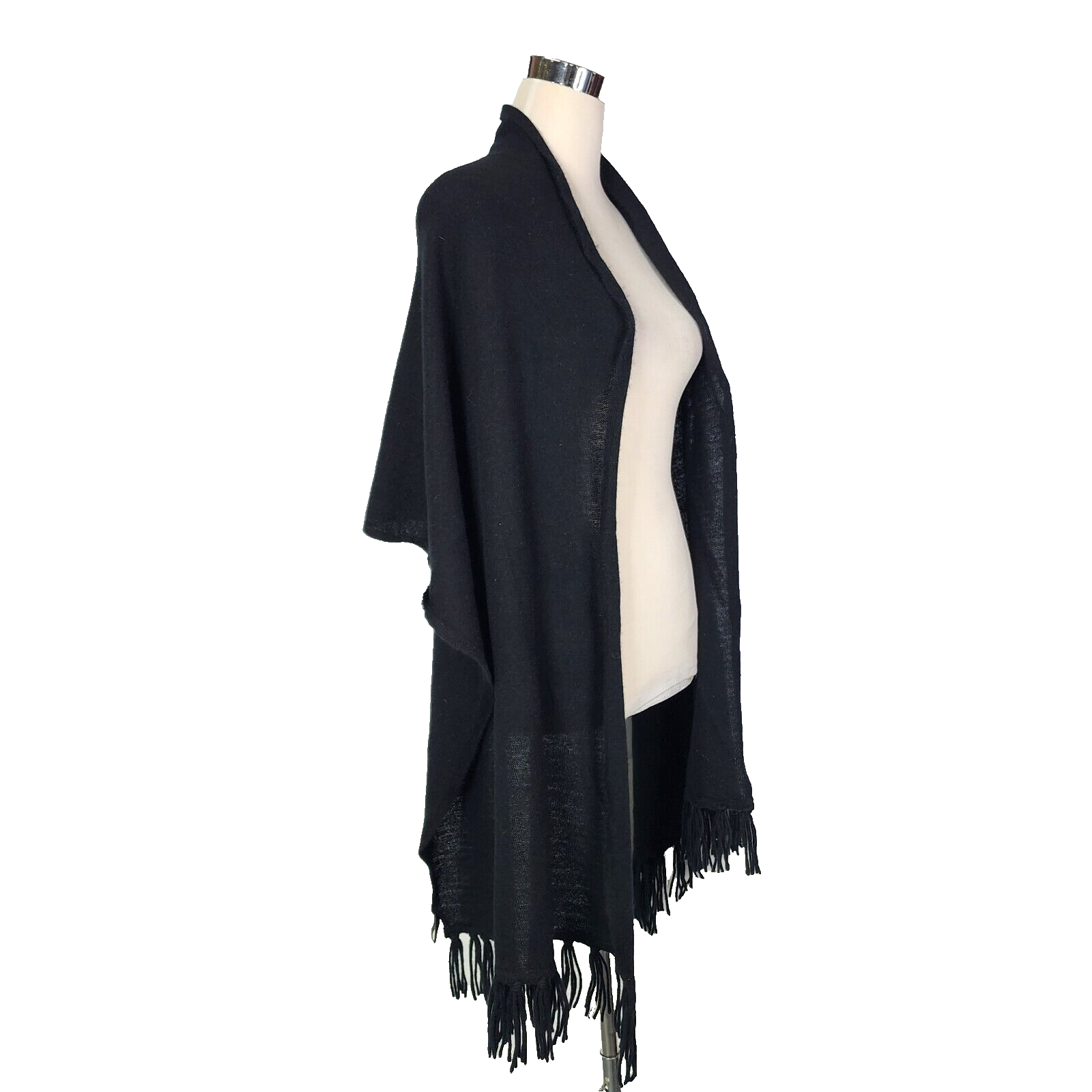 Ann Taylor Women's 100% Cashmere Black Shawl Wrap Scarf | eBay