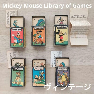 ヴィンテージディズニーMickey Mouse Library of Games Vintage Disney Playing cards set Mickey Mouse Library of Games