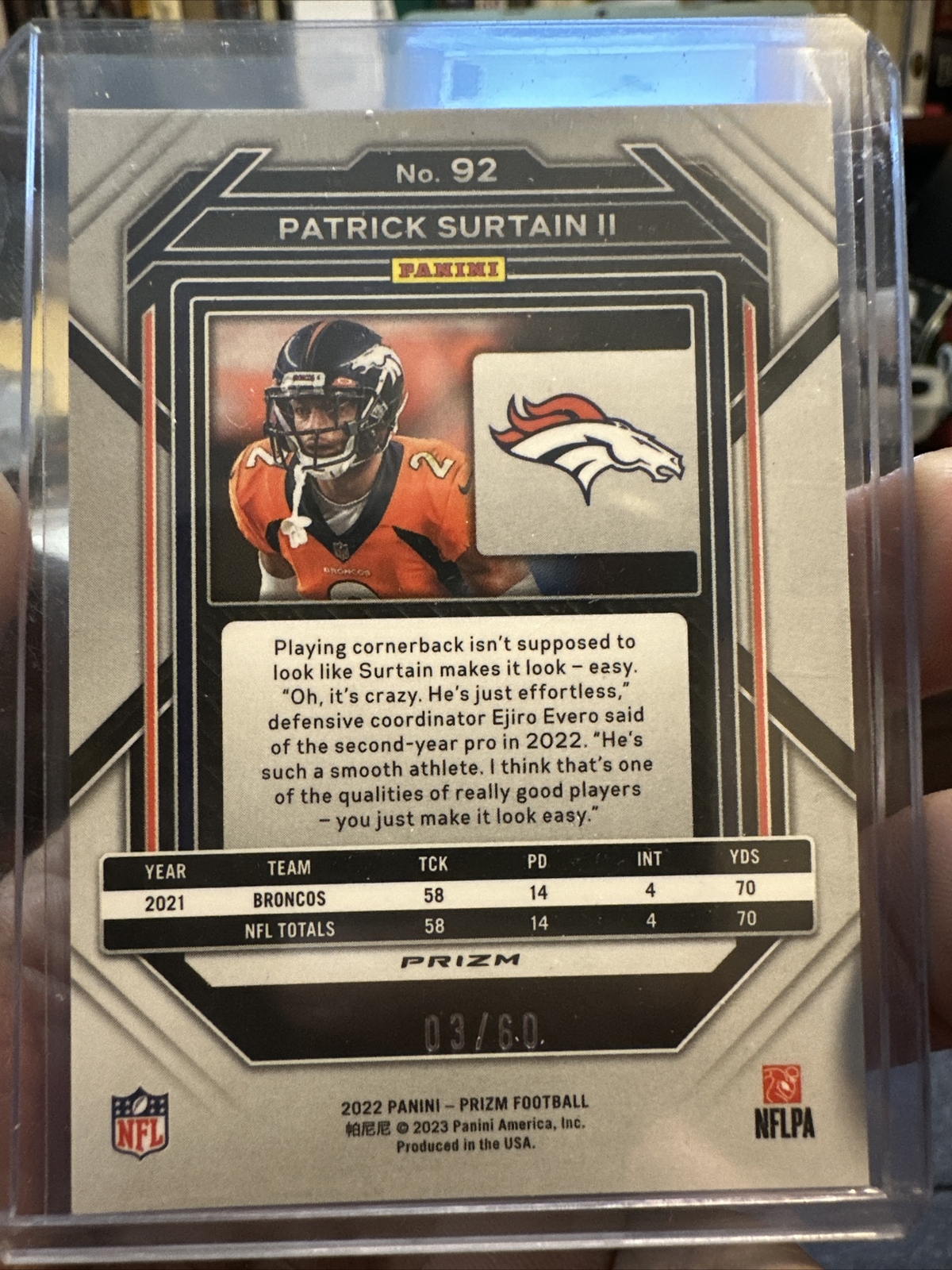 2022 Prizm Football Patrick Surtain Ii 03 60 EBay