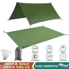 Camping Tent Tarp Sun Shelter Waterproof Hammock Cover Canopy Rain Fly Mat Pad