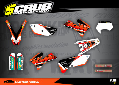 KTM graphics EXC 125 200 250 300 400 450 525 2005 2006 2007 decals