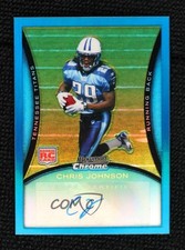 2008 Bowman Chrome Blue Refractor 12/35 Chris Johnson #BC76 Rookie Auto RC