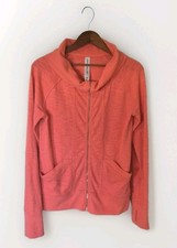 Lorna Jane Activewear Tangerine Zip Up Hoody Jacket Women's Size M 