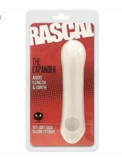 Male -cock extender sleeve, girth enlargement-enhancer -extension 100%silicone  