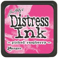 Ranger Tim Holtz Distress Mini Ink Pad Picked Raspberry Mixed Materials Travel