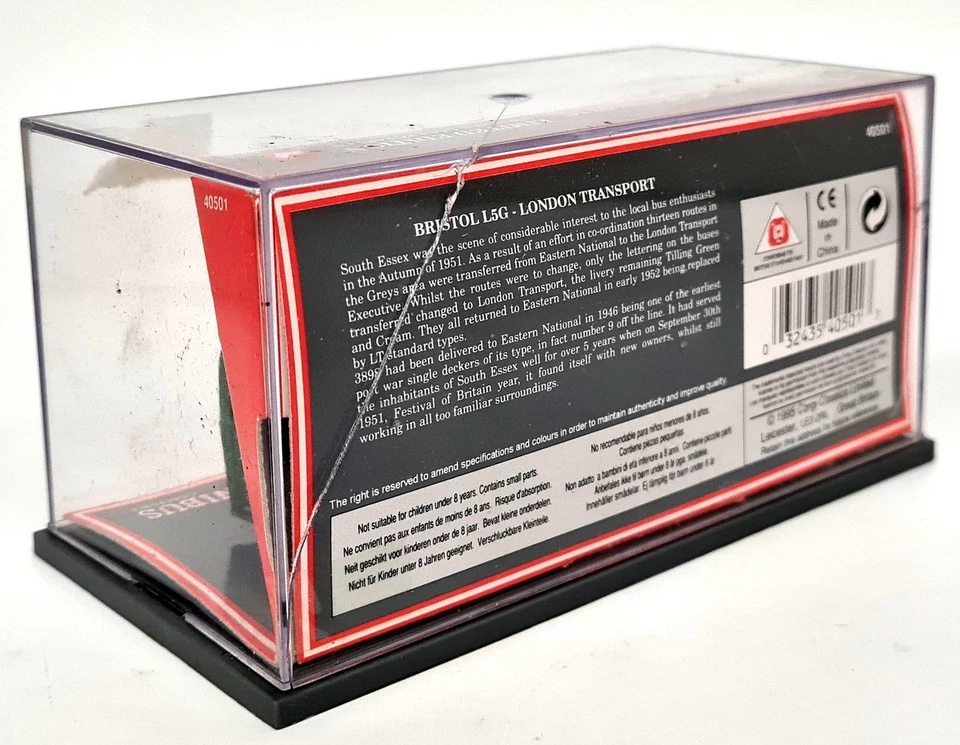 Corgi OOC 1/76 Bristol L5G London Transport 40501 Diecast Model Bus - Image 3 of 4