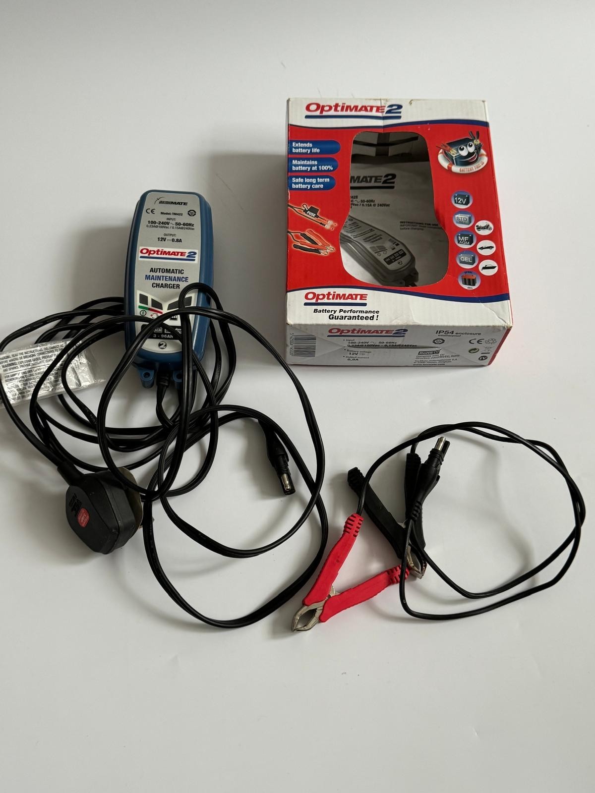 OPTIMATE 2 12V AGM / GEL / STD Battery Charger / Optimiser / Maintainer