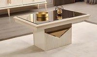 Luxus Couchtisch Kaffeetisch Sofatisch Beistelltisch Holz Beige Tisch
