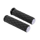 Arlen Ness Diamond Grips - Chrome Motorcycle Street Bike 500-005 0630-2911