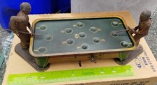 RANGER - BILLIARD TABLE DOUBLE POOL PLAYERS TIN TOY WINDUP WORKS