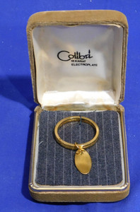 Vintage Colibri 18k Gold Electroplate Keychain With Case - New in Box