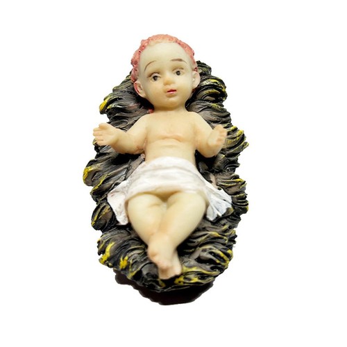 Resin Statue Nativity Figurines Religious Decors Baby Jesus Figure for Dinning - Picture 6 of 7