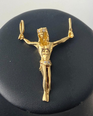 Gold Chris Charm massiv 10Kt | 7,50 Gramm | Stein