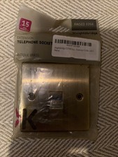 Image of Knightsbridge Antique Brass Extension Telephone Socket