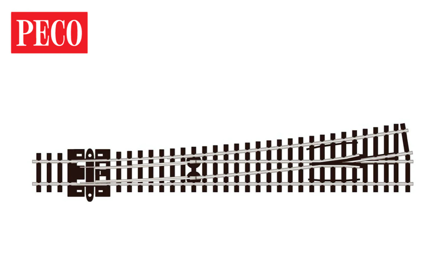 Peco SL389 SL389 - Code 80 - Left Hand Large Point