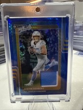 2025 Panini Donruss Optic - Donruss Threads Justin Herbert #DTBH-JHT Blue Hyper