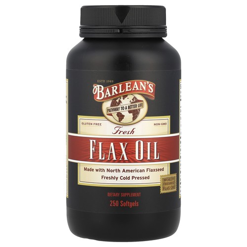 Barlean s Fresh Flax Oil 250 Softgels Gluten-Free