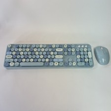 Mofii Sweet Wireless Keyboard and Mouse Combo Set Light Blue