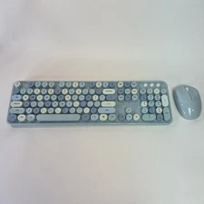 Mofii Sweet Wireless Keyboard and Mouse Combo Set Light Blue