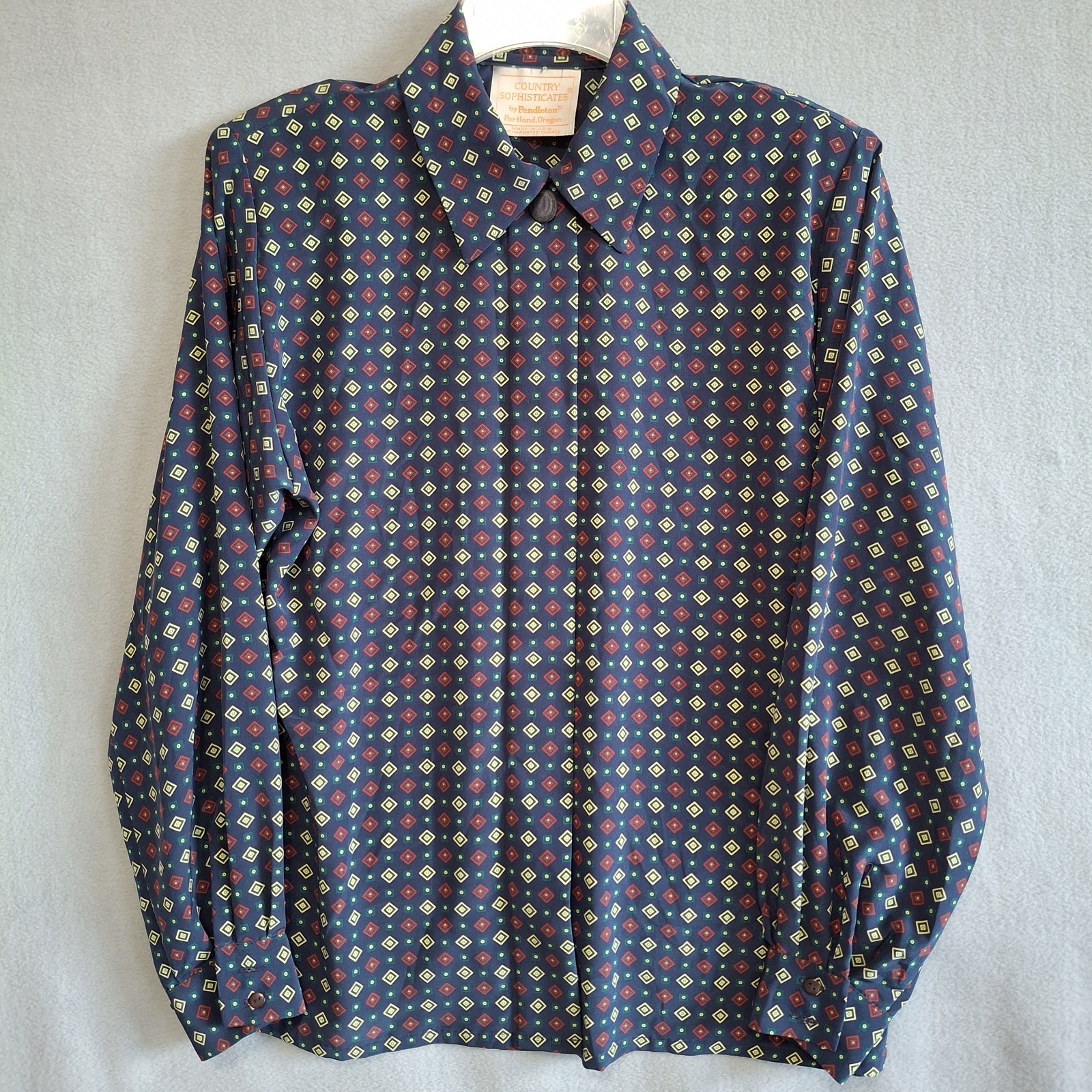Pendleton Size 8 Blouse Vintage Button Accent Col… - image 2
