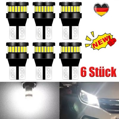 6 Stk LED W 5W CANBUS Innenraum T10 LED-Lampen LED-Standlicht Lampe Kaltweiß HOT