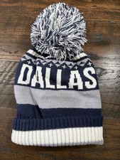 Dallas Beanie With Blue And White Pom Pom