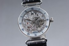 Vintage.[COME NUOVO] Epos 3347 Skeleton Roman Silver Orologio da uomo...
