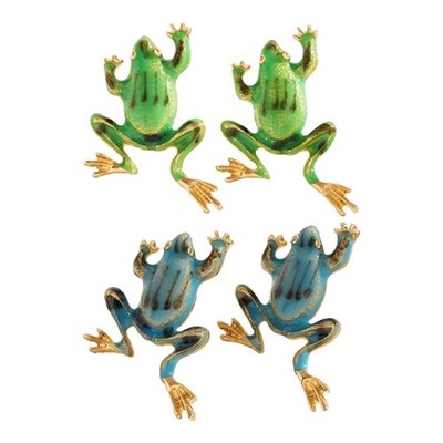 Green Frogs Dangle Earrings Fashionable Alloy Jewelry Gift Women Accessory