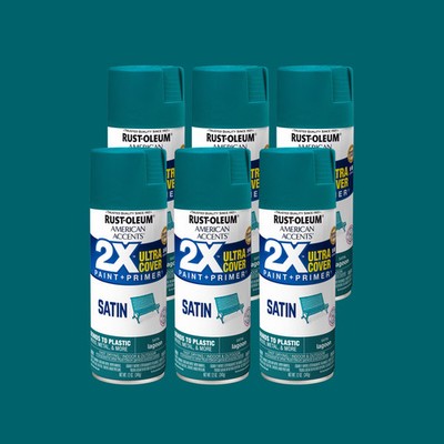 Satin Spray Paint Lagoon Blue
