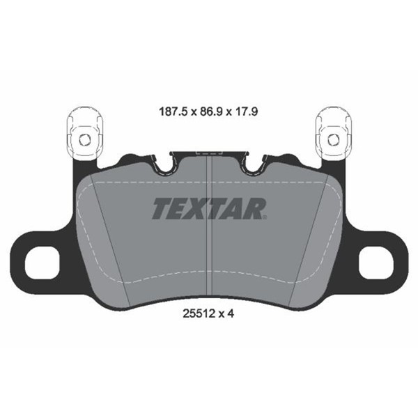 Textar BremsbelÄGe Satz Hinten Passend FüR Bentley Continental Flying Porsche 91-image