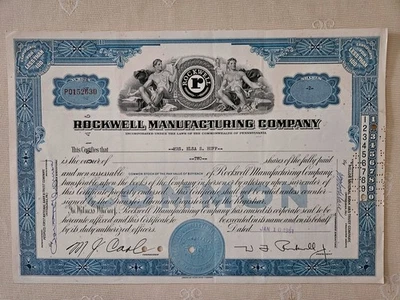 ROCKWELL MANUFACTURING COMPANY - 2 SHARES - (PO152630) - Bild 1 von 2