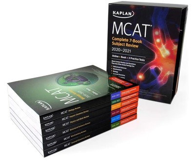 Kaplan MCAT Complete 7-Book Subject Review Online + Book + 3 Practice Tests  