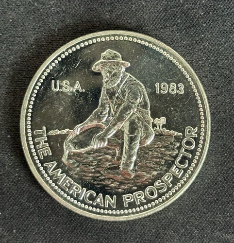 1983 Engelhard ‘The American Prospector’ Vintage 1oz Silver Round Proof-Like