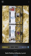 Seth Rollins & Becky Lynch- Topps Tier One Booklet Signature Legendary Digital