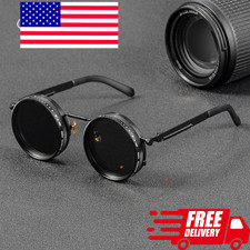 Adjustable Tint Sunglasses Polarized Men, 1-9 Gear Manual Dimming, Steampunk rou